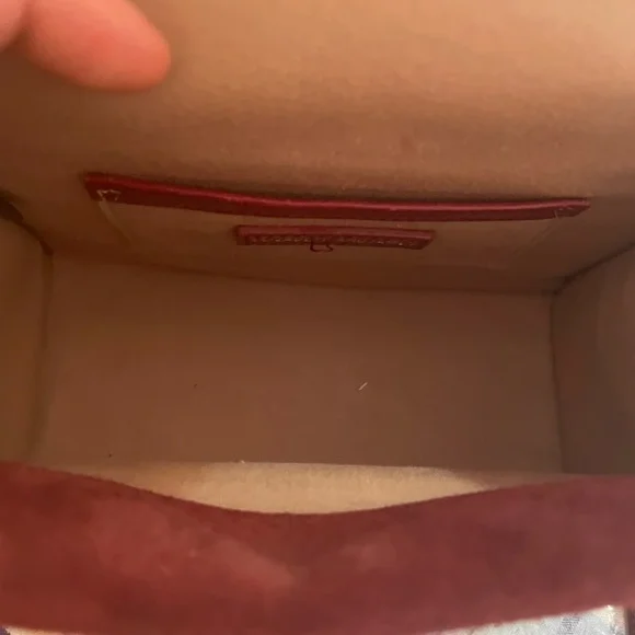 Elizabeth And James Eloise Field Bag Plum Tassle Leather Suede - Picture 14 of 16